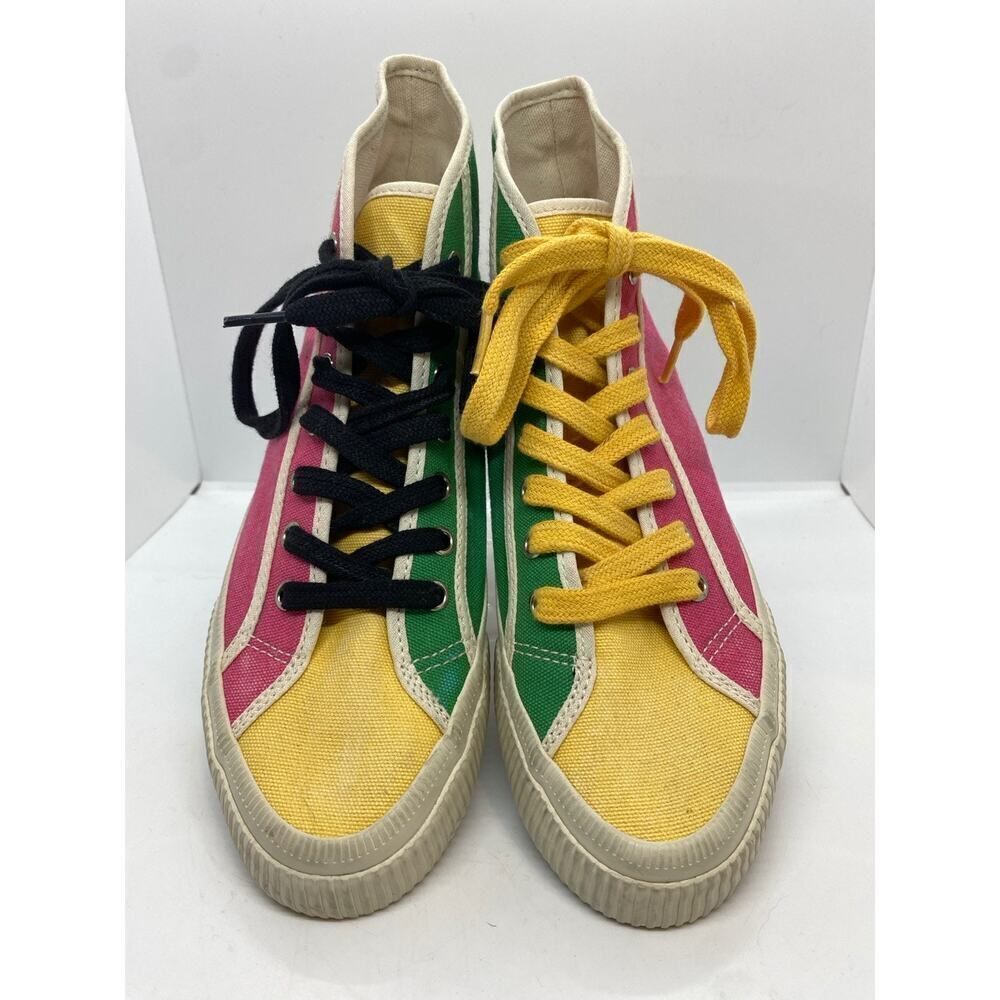 NWOB RE/DONE Multi-color Colorblock 90s High Top Sneakers 37 SUSTAINABLE